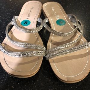 Mariella silver bling sandals size 8 worn once